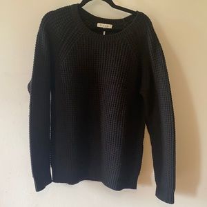 Sandro heavy waffle knit merino wool sweater